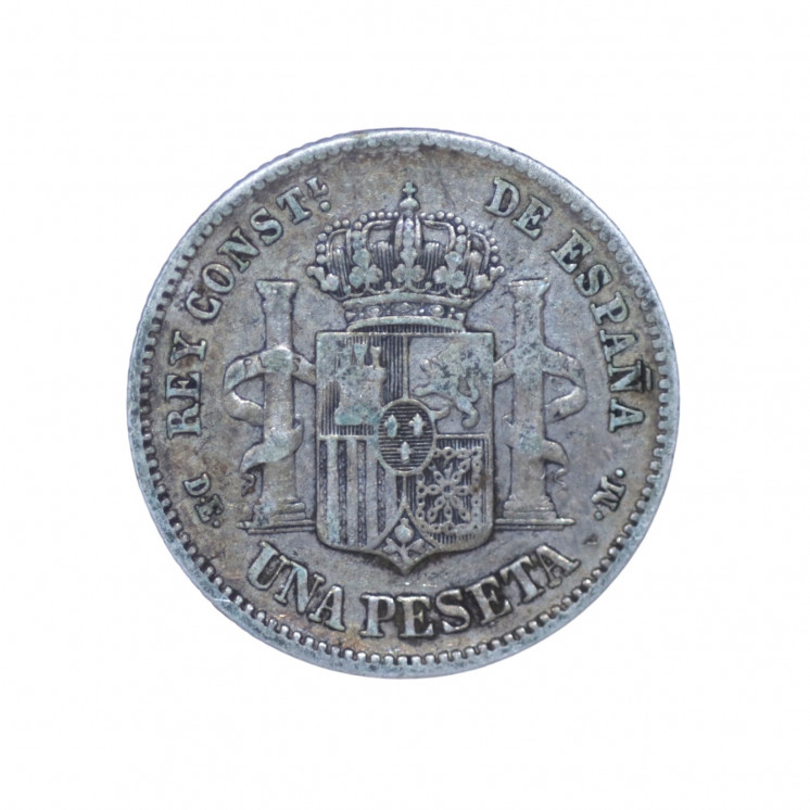 1 Peseta, Alfonso XII, Espagne 1876