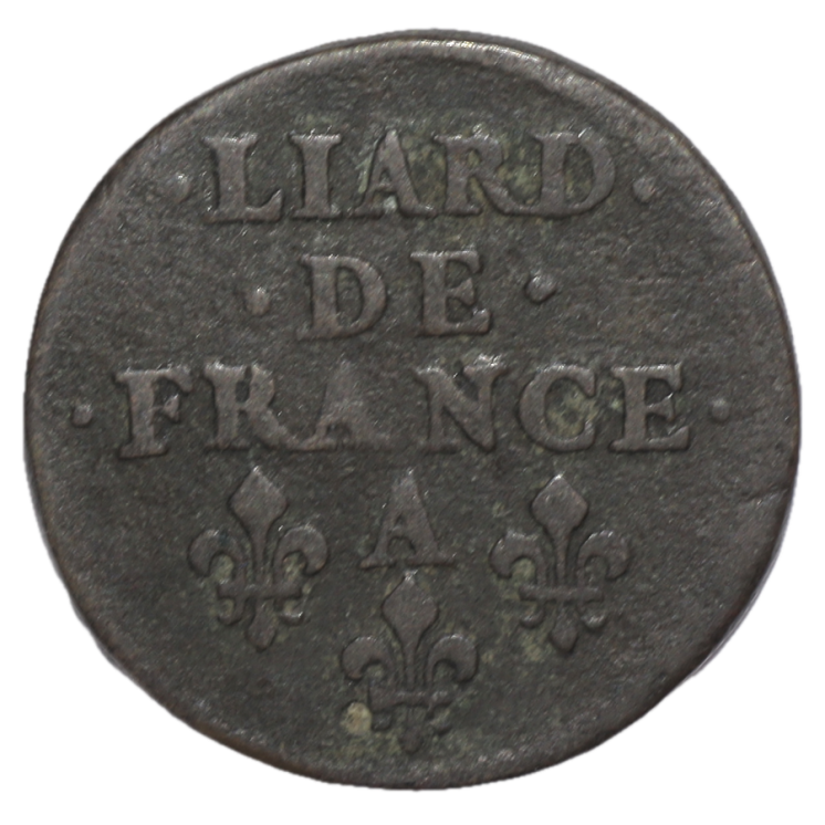France - Louis XIV (1643-1715), Liard de France, 1655, A (Paris)