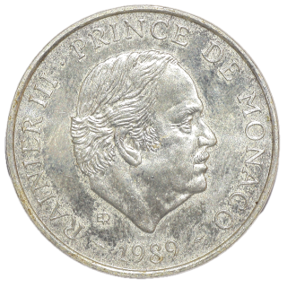 Monaco - 100 Francs, 1989