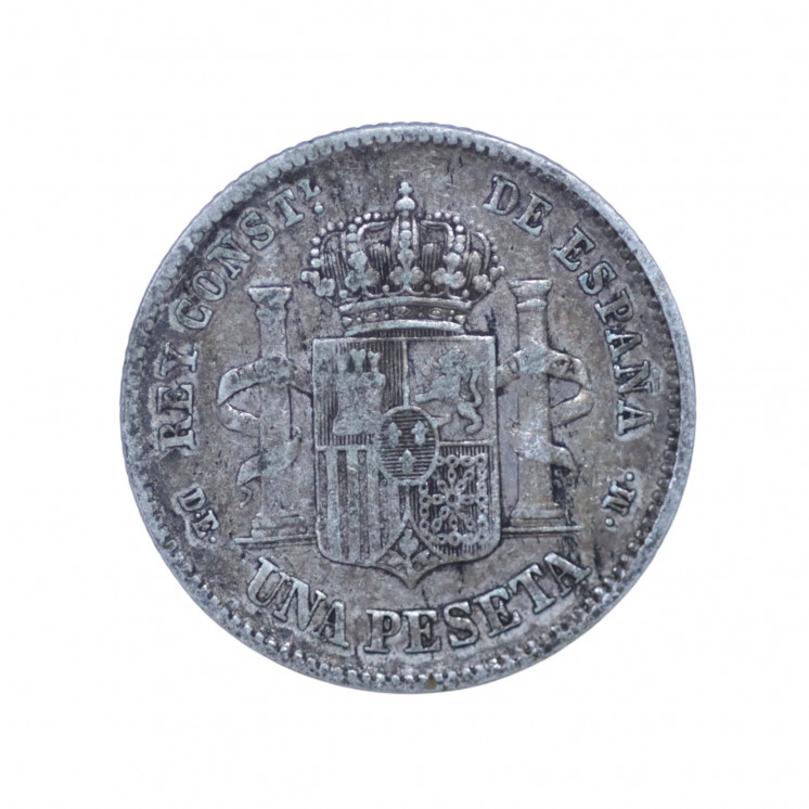 1 Peseta, Alfonso XII, Espagne 1876