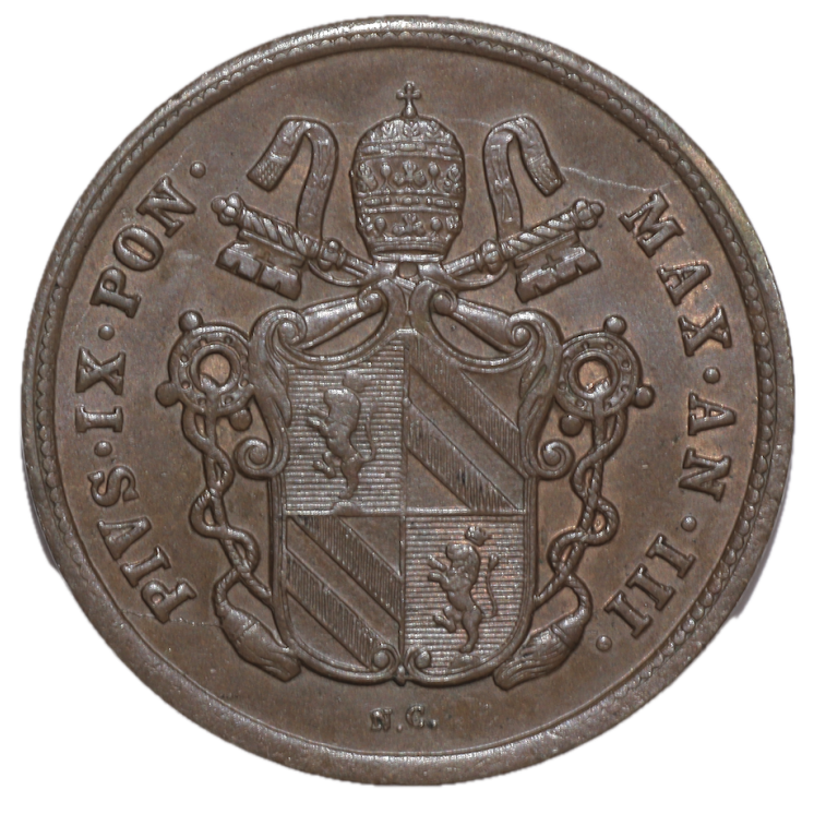 Vatican - Pie IX (1846-1878), 2 Baiocchi, 1848, R (Rome)