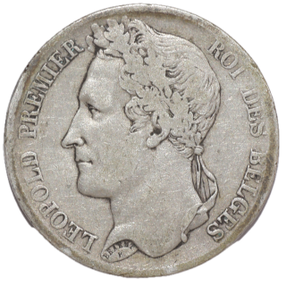 Belgique - Leopold Ier (1832-1849), 5 Francs ,1835