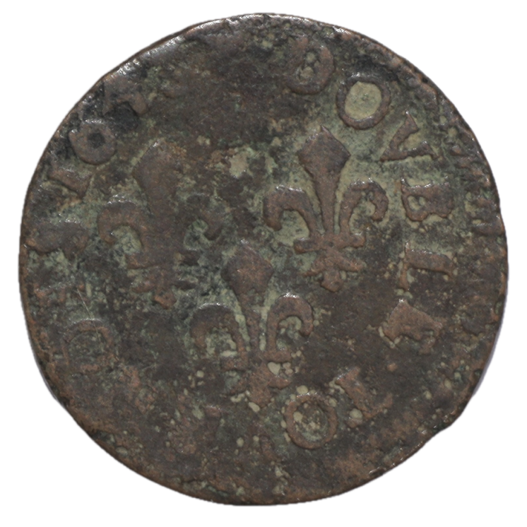France - Louis XIII (1610-1643), Double Tournois, 1643
