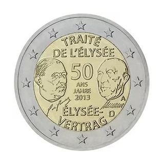 2013 - Allemagne 2 Euros, 50e anniversaire de la signature du traité de l’Élysée