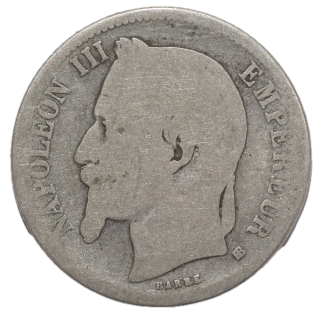France - Napoléon III (1848-1870), 1 Franc, 1867, BB (Strasbourg)
