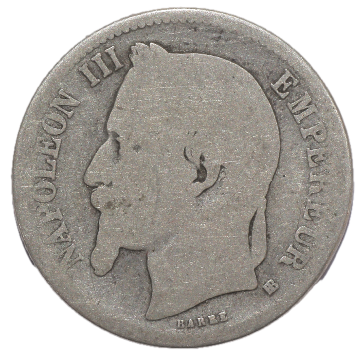 France - Napoléon III (1848-1870), 1 Franc, 1867, BB (Strasbourg)