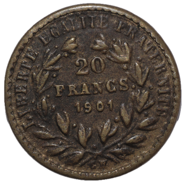 France - Jeton de 20 Francs, 1901, Maisons closes