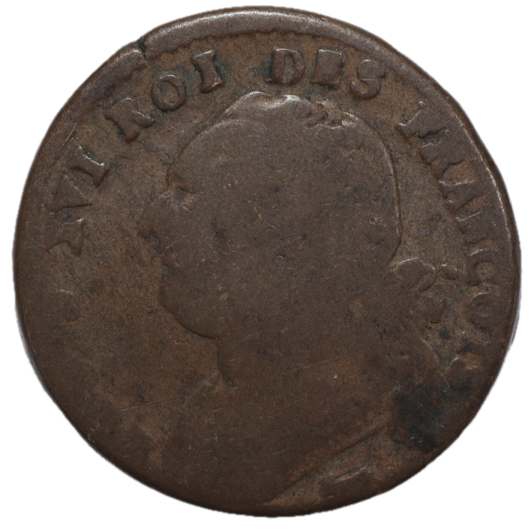 France - Louis XVI (1774-1793), 12 Deniers, 1792, Pau