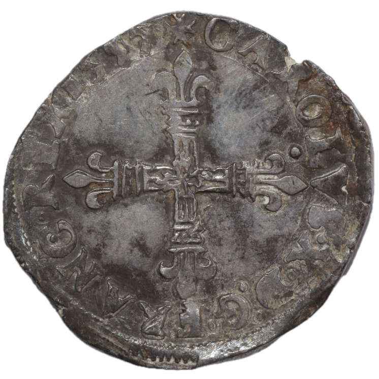 France - Charles X (1589-1596), 1/4 d'Ecu, 1597, T (Nantes)