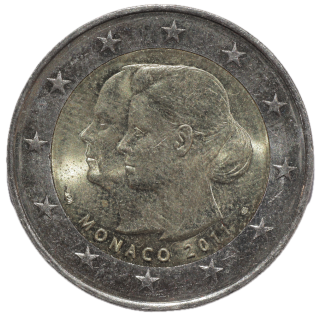 Monaco - Albert II (2005-présent), 2€ commémorative du mariage princier, 2011