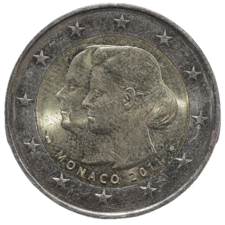 Monaco - Albert II (2005-présent), 2€ commémorative du mariage princier, 2011