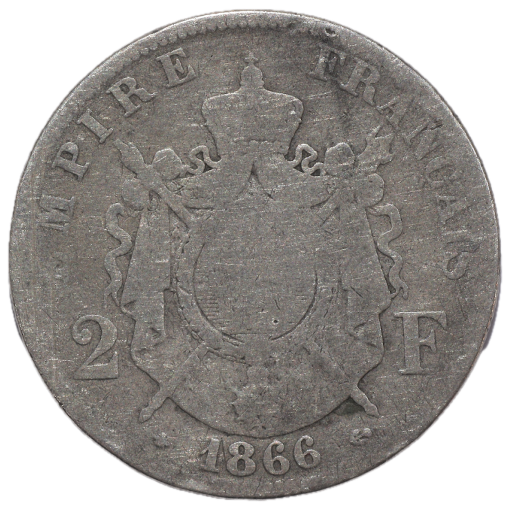 France - Napoléon III (1848-1870), 2 Francs, 1866, A (Paris)