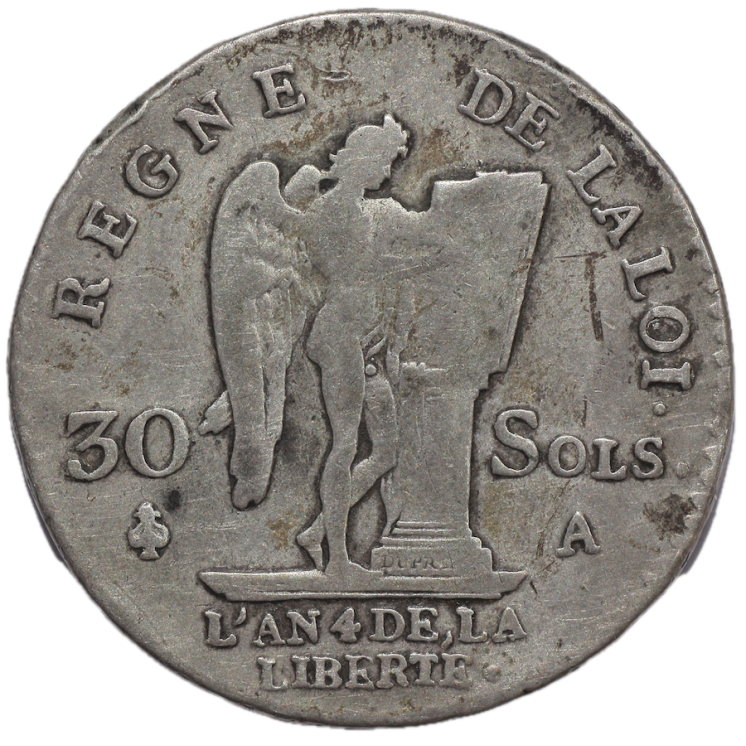 France - Louis XVI (1774-1793), 30 sols, 1792, A (Paris)