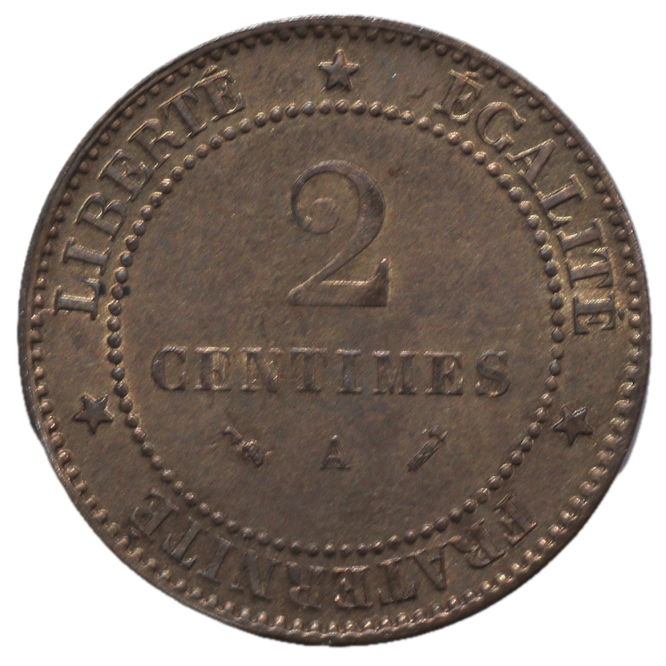 France - IIIe République (1871-1940), 2 centimes, 1896, A (Paris)