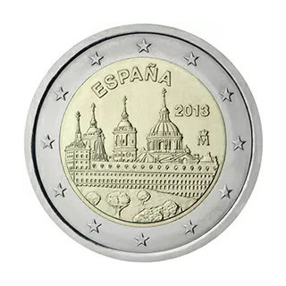 2013 - Espagne, 2 Euros monastère de San Lorenzo de El Escorial