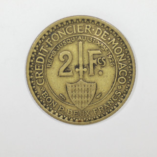 2 Francs 1924 Monaco Emission du Crédit Foncier