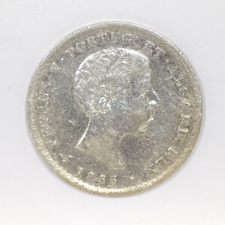 500 Reis de Petrus V, 1855 Argent