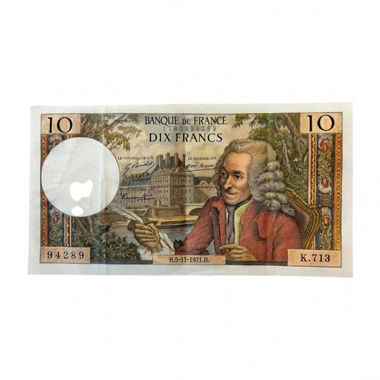 10 Francs Voltaire, 1971